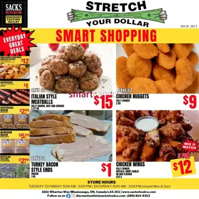 Sacks Food Co. flyer (valid until 9-12)