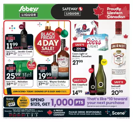 Sobeys Liquor flyer (valid until 3-12)