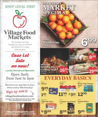 Village Food Markets flyer (valid until 3-12)