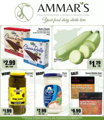 Ammar's Halal Meats flyer (valid until 3-12)