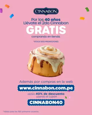 Catálogo Cinnabon (válido hasta 7-12)
