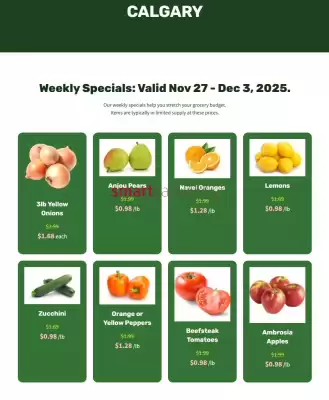 H&W Produce flyer (valid until 3-12)