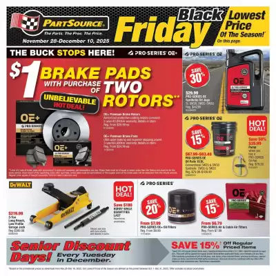 PartSource flyer (valid until 5-12)