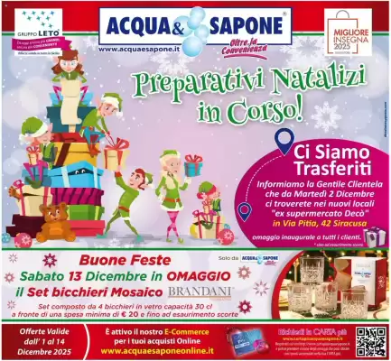Volantino Acqua & Sapone (valido fino al 14-12)