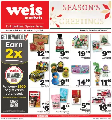 Weis Markets weekly ad (valid until 1-12)