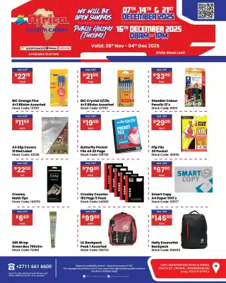 Africa Cash and Carry catalogue (valid until 4-12)