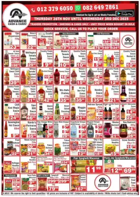 Advance Cash n Carry catalogue (valid until 3-12)
