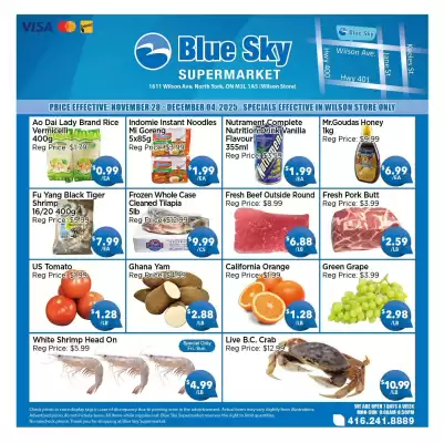 Blue Sky Supermarket flyer (valid until 4-12)