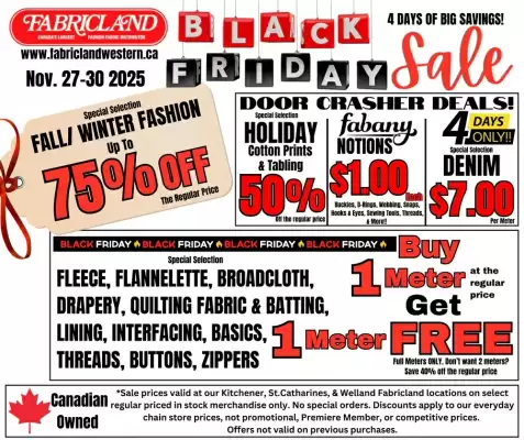 Fabricland flyer