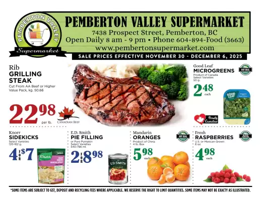 Pemberton Valley Supermarket flyer (valid until 4-12)