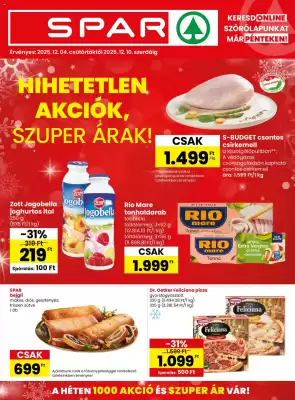 Spar akciós újság (érvényes eddig: 10-12)