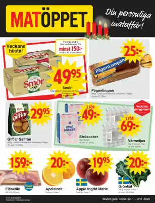 Matöppet reklamblad (giltig till och med 8-12)