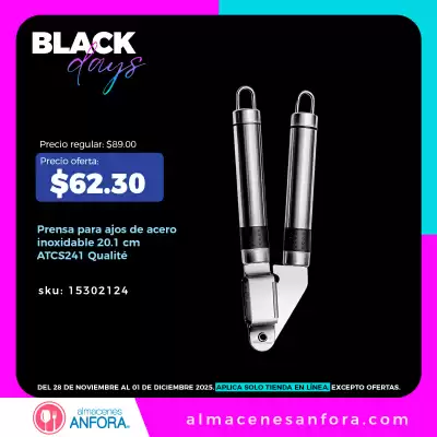 Catálogo Almacenes Anfora (válido hasta 1-12)