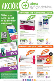 Alma Gyógyszertárak akciós újság Oldal 1
