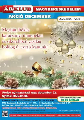 ÁRKLUB akciós újság (érvényes eddig: 31-12)