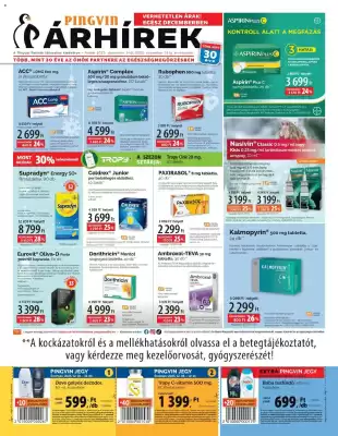 Pingvin Patika akciós újság (érvényes eddig: 31-12)
