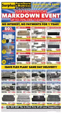 Surplus Furniture flyer (valid until 31-12)