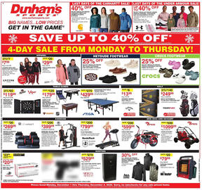 Dunham's Sports weekly ad Page 1