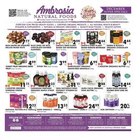 Ambrosia Natural Foods flyer Page 1