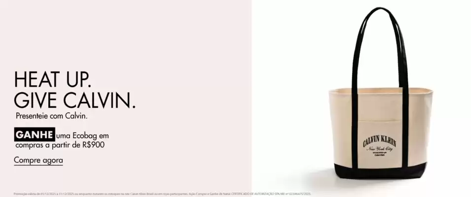 Catálogo Calvin Klein (válido até 31-12)