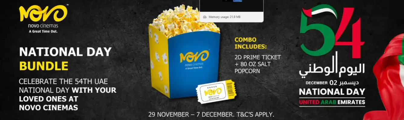 Novo Cinemas catalogue (valid until 7-12)