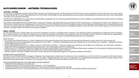 Alfa Romeo Flugblatt | Junior Seite 24