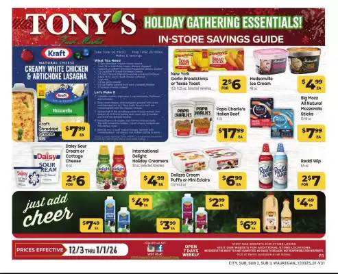Tony’s Fresh Market weekly ad (valid until 1-01)