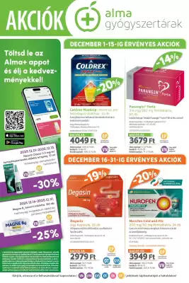 Alma Gyógyszertárak akciós újság (érvényes eddig: 31-12)