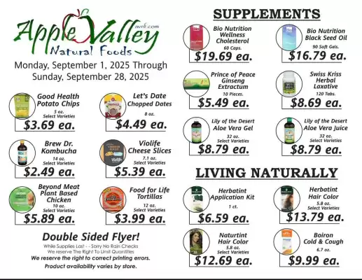 Apple Valley Natural Foods weekly ad (valid until 31-12)
