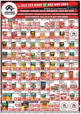 Advance Cash n Carry catalogue (valid until 18-12)