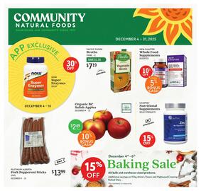 Community Natural Foods flyer week 49 Page 1