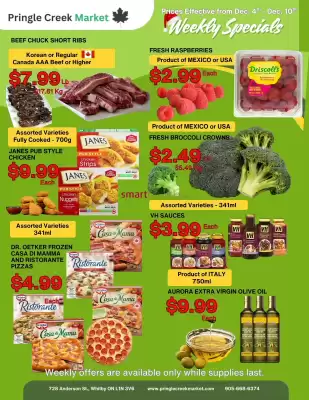 Pringle Creek Market flyer (valid until 10-12)