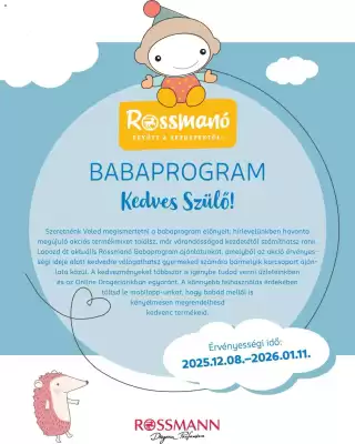 Rossmann akciós újság (érvényes eddig: 11-01)