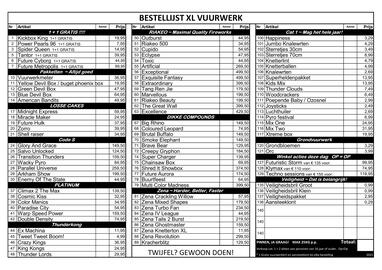 XL vuurwerk bestellijst Pagina 1