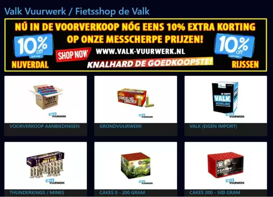 Valk Vuurwerk folder (geldig t/m 31-12)
