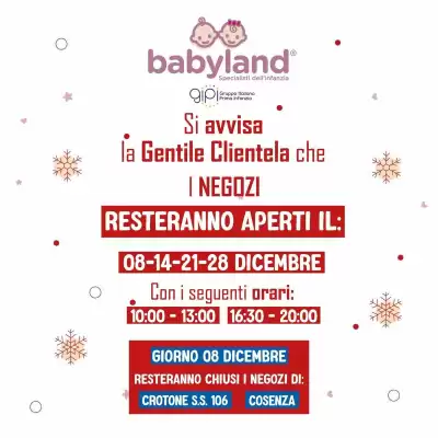 Volantino Babyland (valido fino al 28-12)