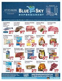 Blue Sky Supermarket flyer week 49 Page 1