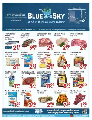 Blue Sky Supermarket flyer (valid until 11-12)