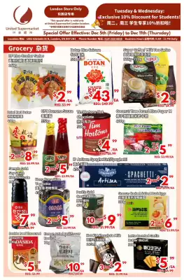 United Supermarket flyer (valid until 11-12)