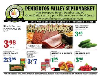 Pemberton Valley Supermarket flyer week 49 Page 1