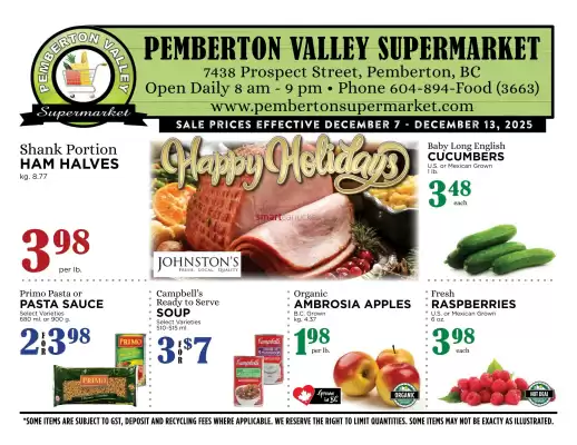 Pemberton Valley Supermarket flyer (valid until 11-12)
