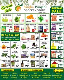 Mega Sanjha Punjab Grocery Store flyer week 50 Page 1