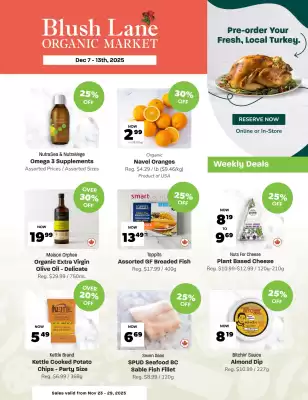 Blush Lane Organics flyer (valid until 24-12)