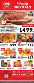 Market Place IGA flyer week 49 Page 1