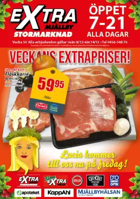 Extra Mjällby Stormarknad reklamblad (giltig till och med 14-12)