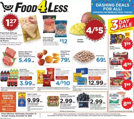 Food 4 Less weekly ad (valid until 16-12)