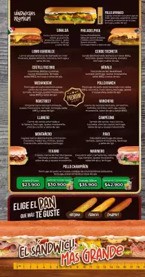 Catálogo Sandwich Gourmet (válido hasta 31-12)