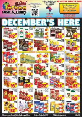 Yarona Cash And Carry catalogue (valid until 17-12)