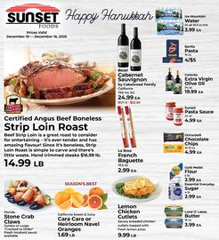 Sunset Foods weekly ad week 51 Page 1