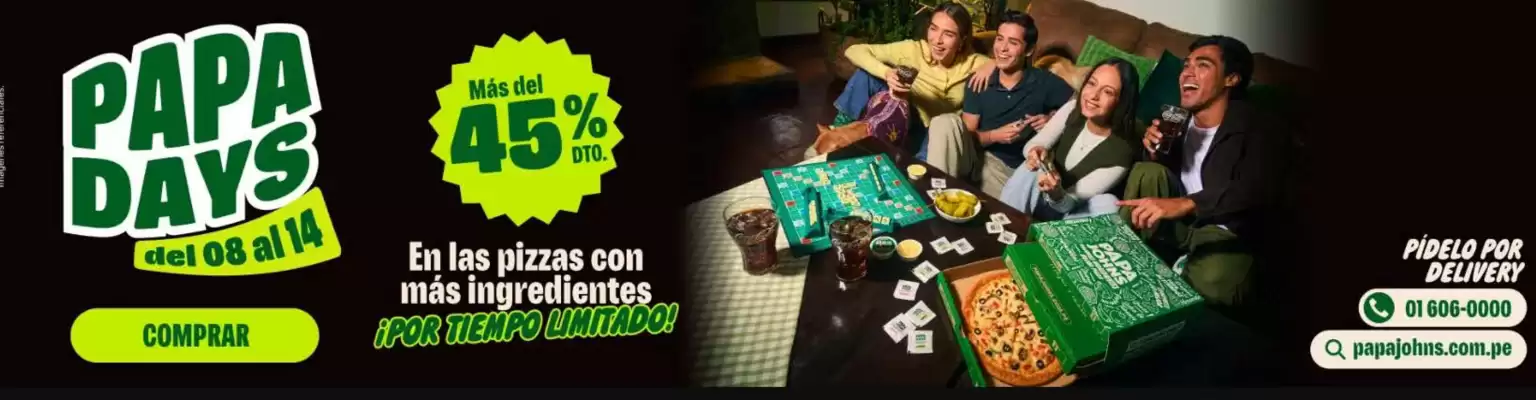 Catálogo Papa John's (válido hasta 14-12)